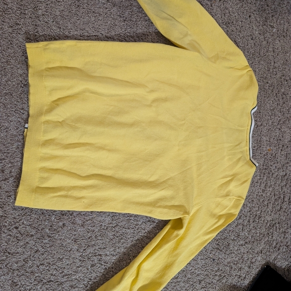 Yellow Cardigan with Black Trim - Picture 2 of 4